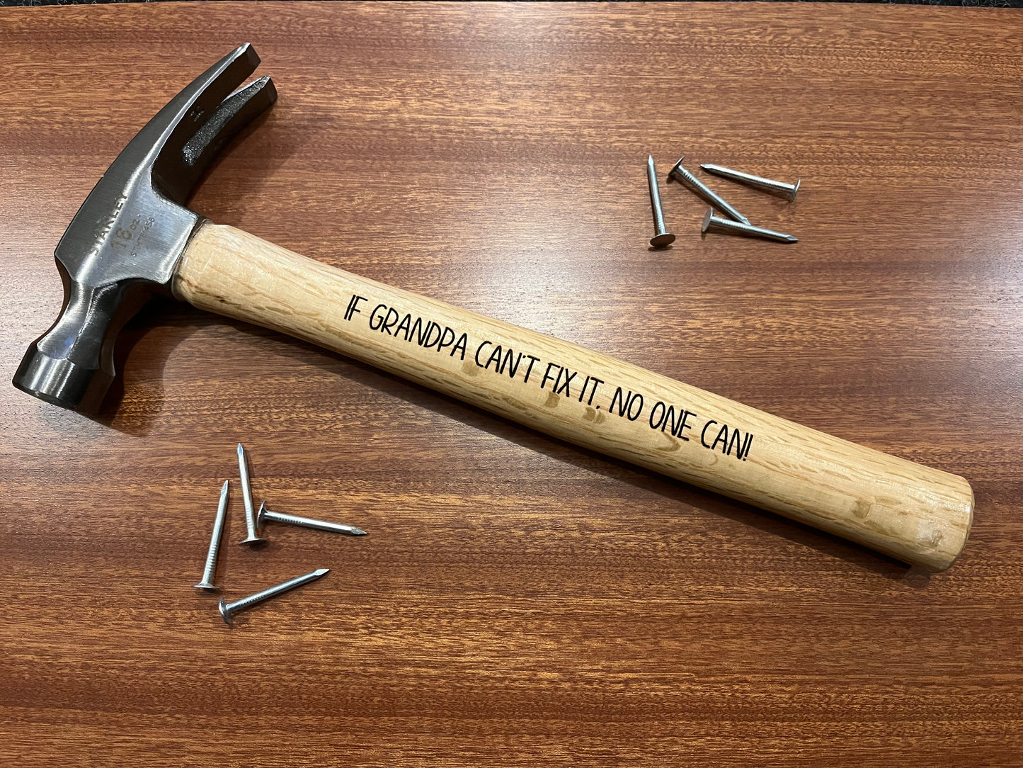 Personalized Hammer | Father's Day Gift for Dad, Grandpa, Papa | Birthday Gift | Anniversary or Woodworker Gift