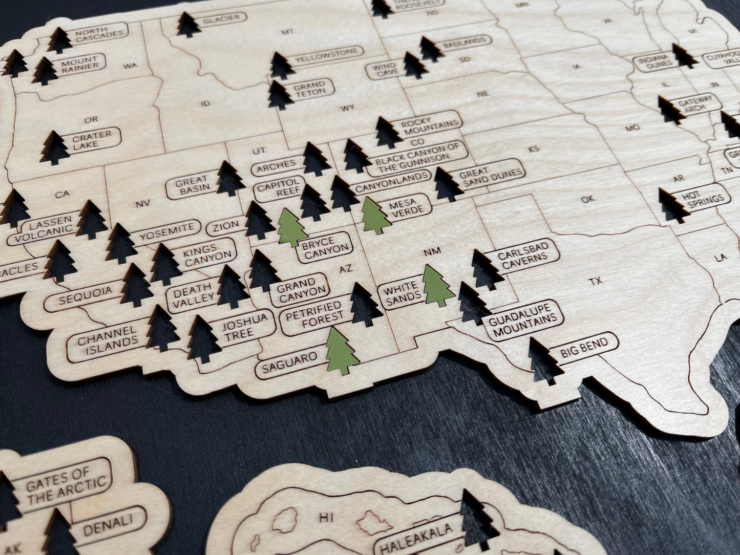 National Park Travel Map | Travel Tracker | Modern Home Wall Decor | You Pick Colors