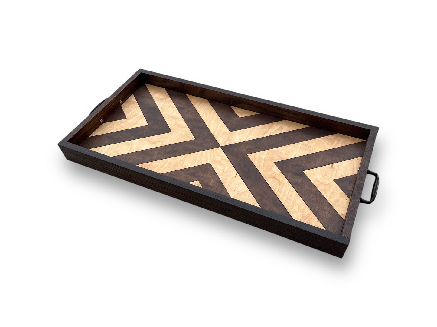 Mosaic Wood Decorative Serving Tray