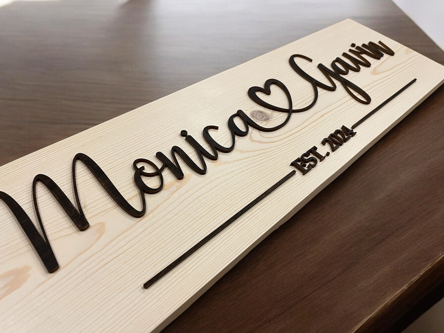 First Name Personalized Wood Sign | Wedding Established Sign | Housewarming Gift | Personalized Couple Name Sign