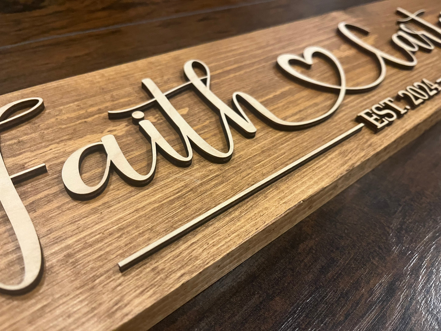 First Name Personalized Wood Sign | Wedding Established Sign | Housewarming Gift | Personalized Couple Name Sign