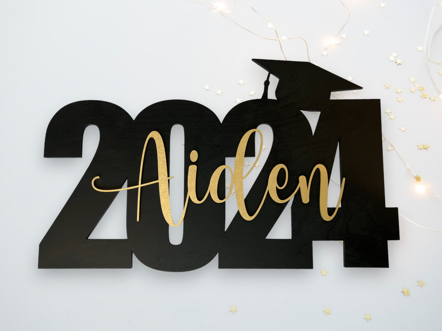 Custom Graduation Decor Name Sign | Grad Party Backdrop | Senior Photo Prop | Personalized Wood Sign