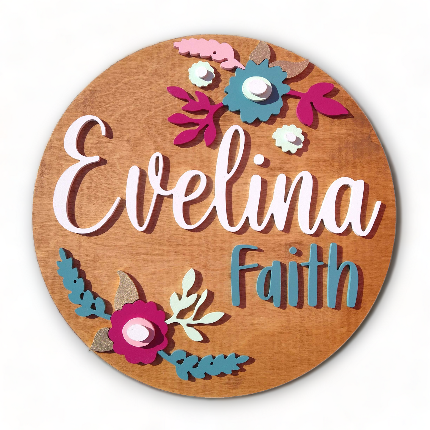 Floral Custom Name Sign