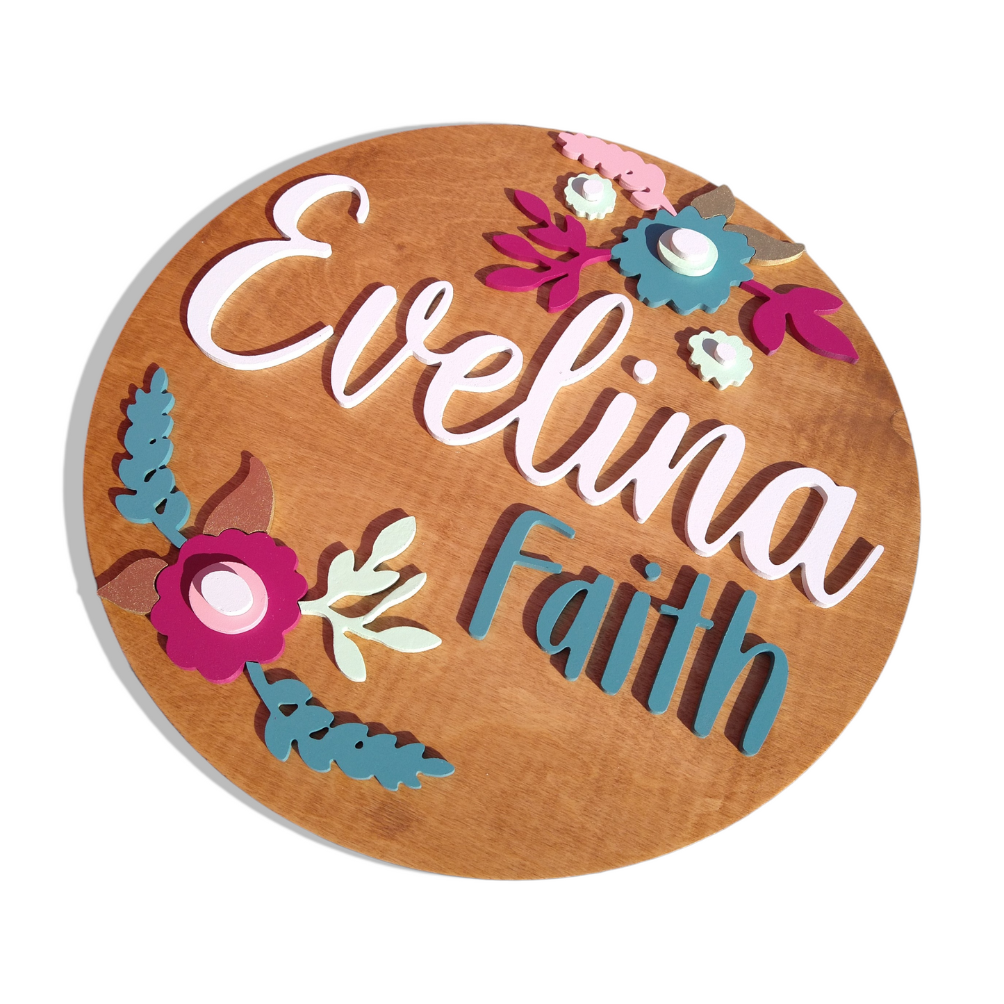 Floral Custom Name Sign