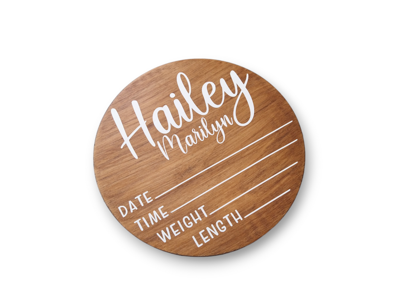 Personalized Newborn Birth Stats Wood Announcement Sign