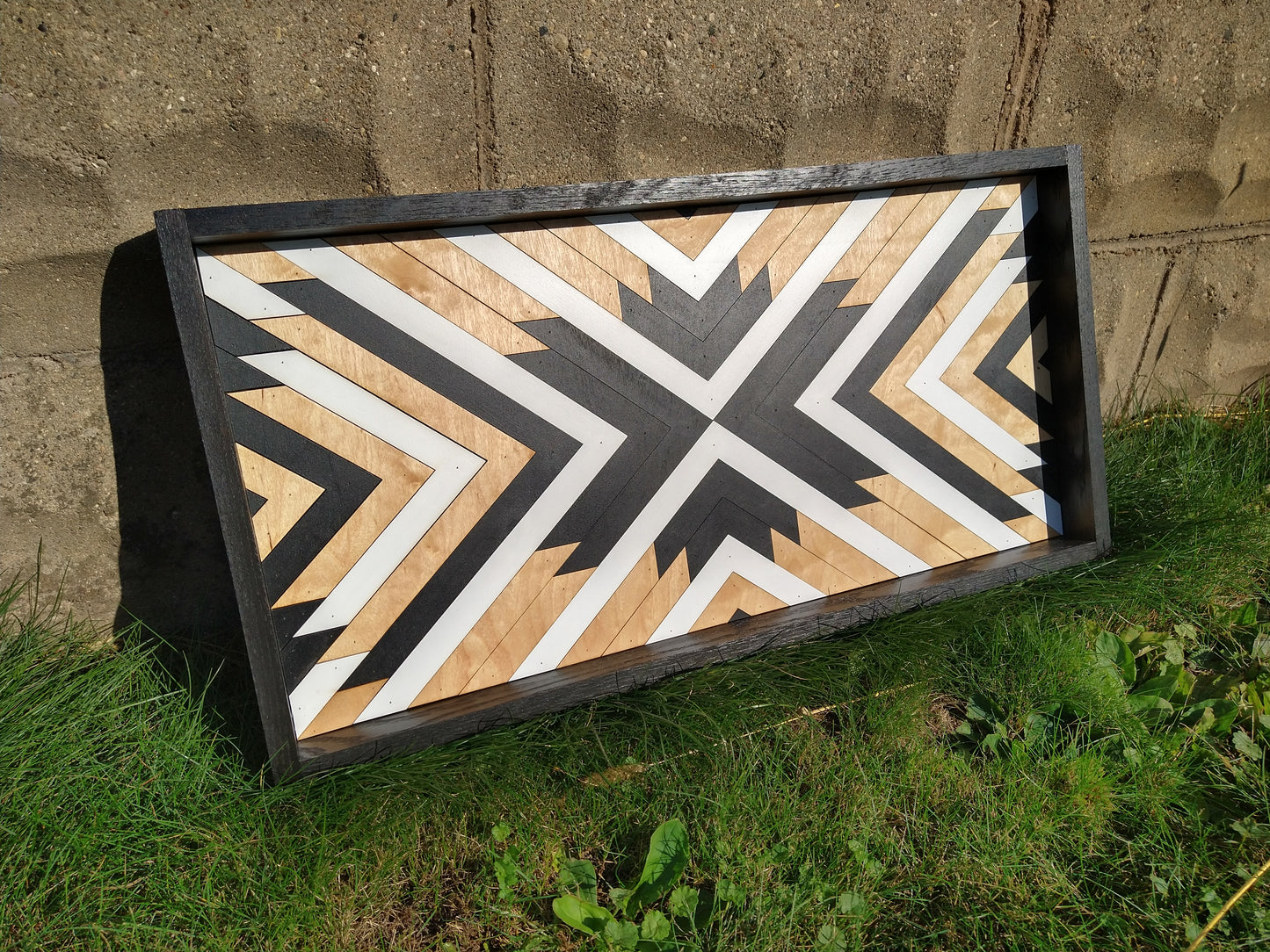 Mosaic Wood Decorative Serving Tray