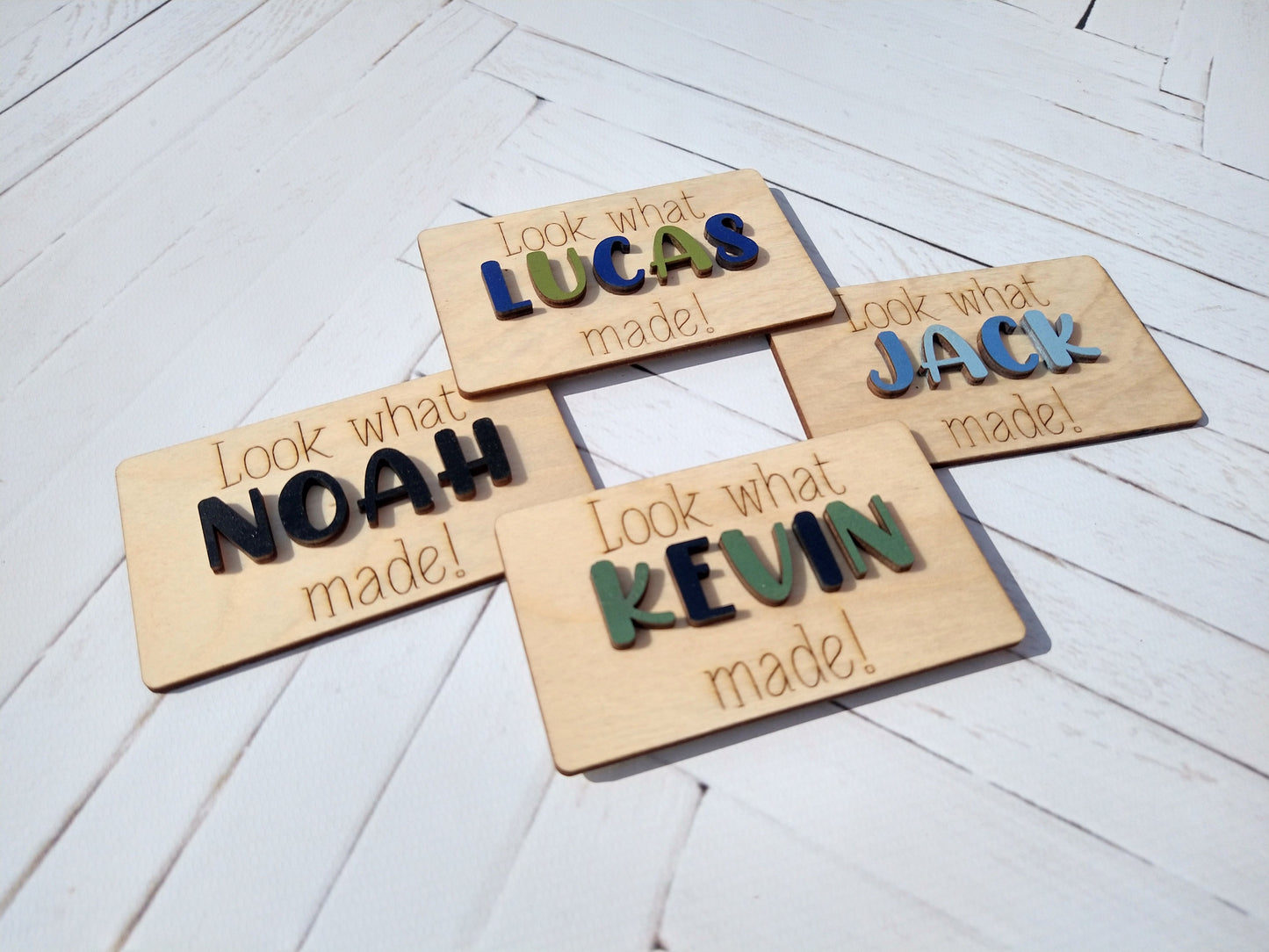 Personalized Child Artwork Magnet | Custom Kids Fridge Magnet | Look What I Made School Artwork Magnet | Christmas Stocking Stuffers