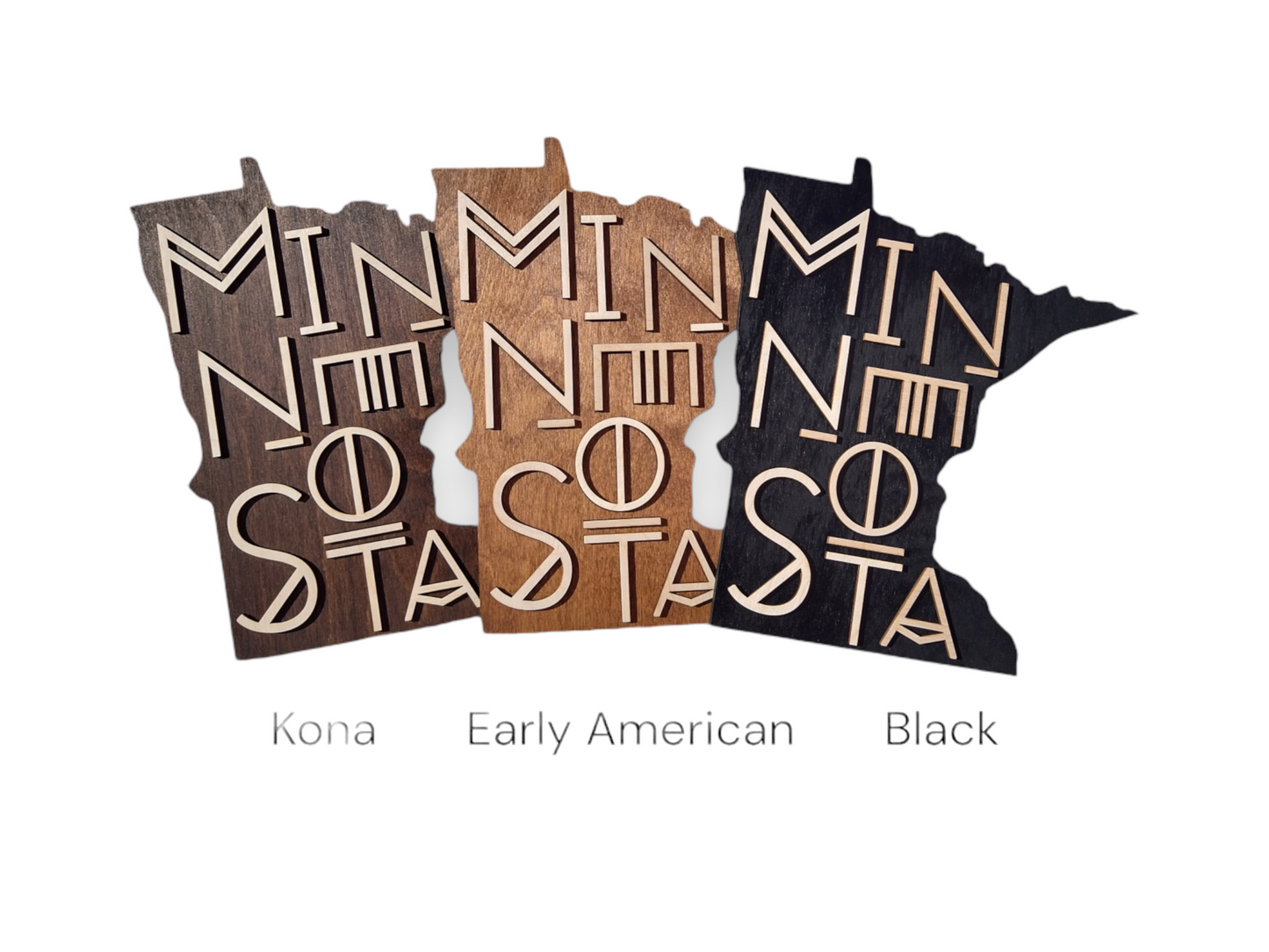 Modern Minnesota State Wood Wall Sign Decor