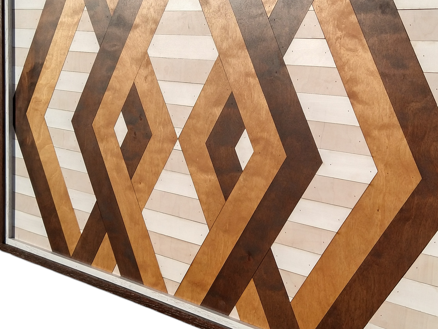 Modern Geometric Mosaic Wood Wall Art