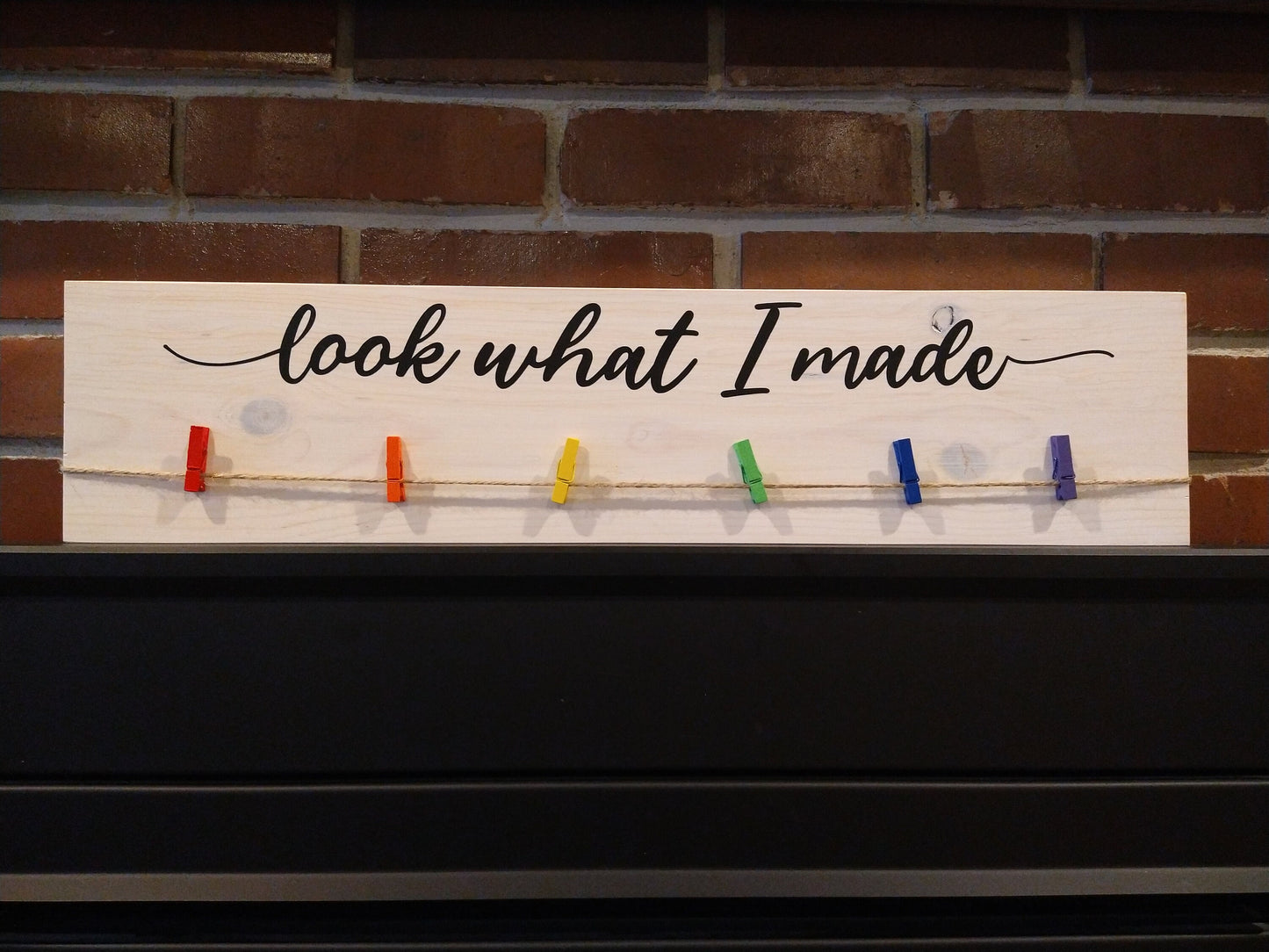 Look What I Made Children's Art Display Sign / Personalized Child Playroom Wall Decor / 24" or 32" / Look What We Made Kid's Artwork Board