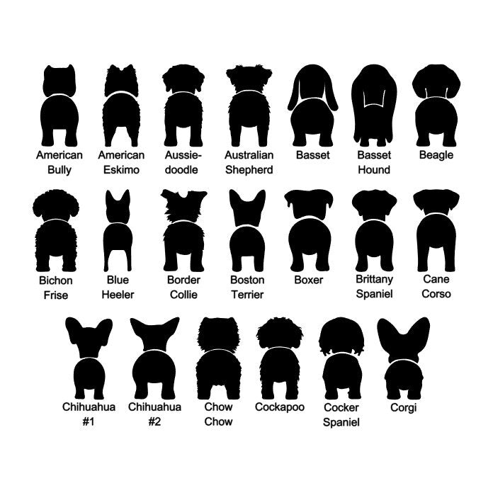 Personalized Dog Leash Holder for Wall / Dog Butt Leash Hook Sign / Custom Pet Gifts / Hook for Entryway / 1 Dog / 2 Dogs / 3 Dogs / 4 Dogs