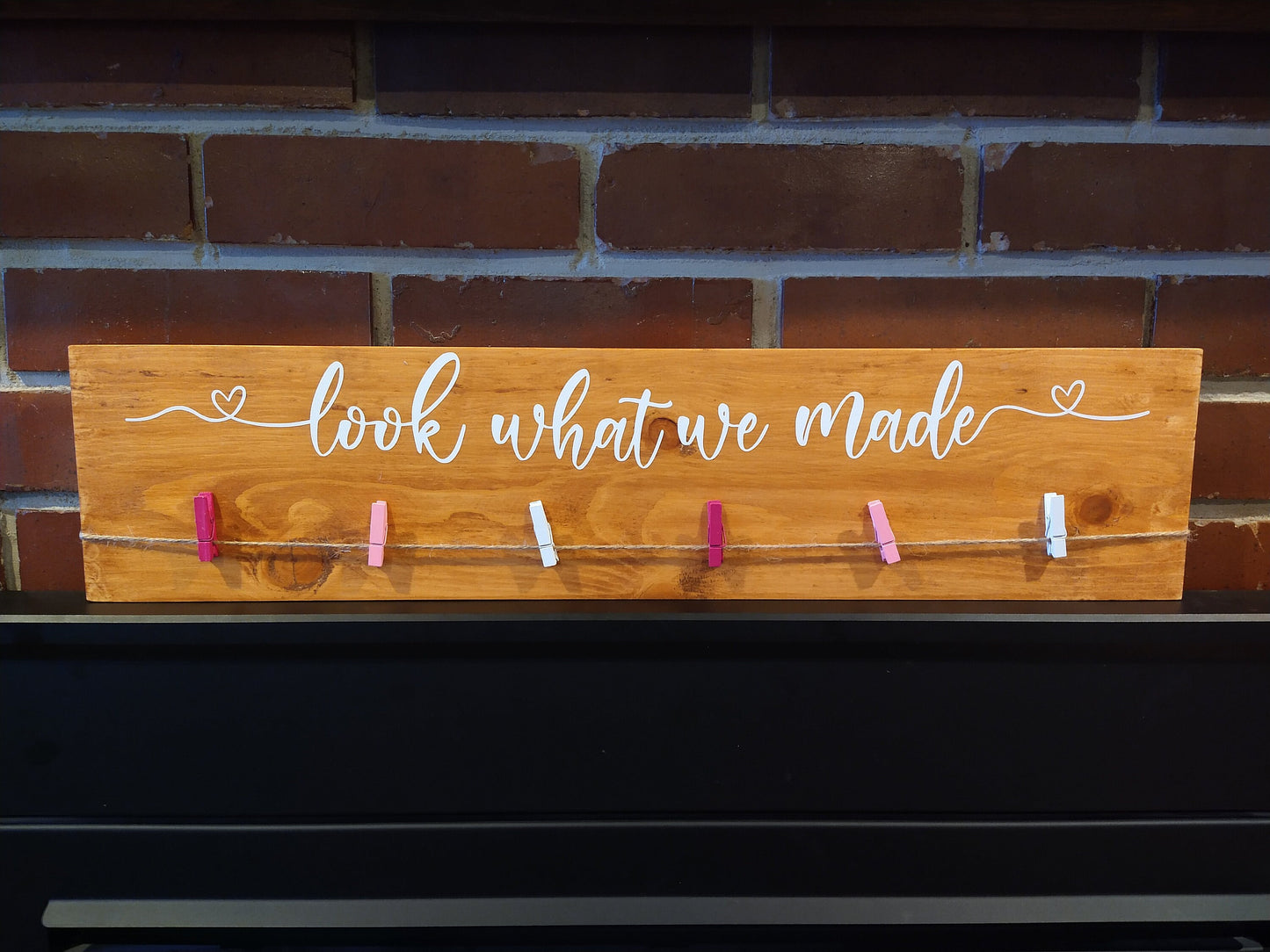 Look What I Made Children's Art Display Sign / Personalized Child Playroom Wall Decor / 24" or 32" / Look What We Made Kid's Artwork Board