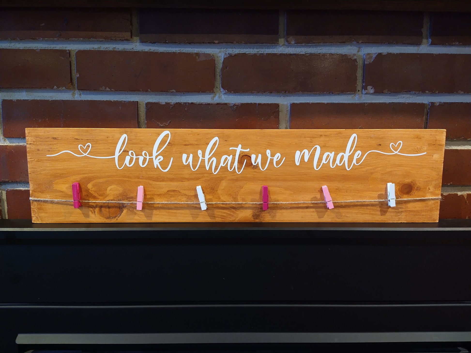 Look What I Made Children's Art Display Sign / Personalized Child Playroom Wall Decor / 24" or 32" / Look What We Made Kid's Artwork Board