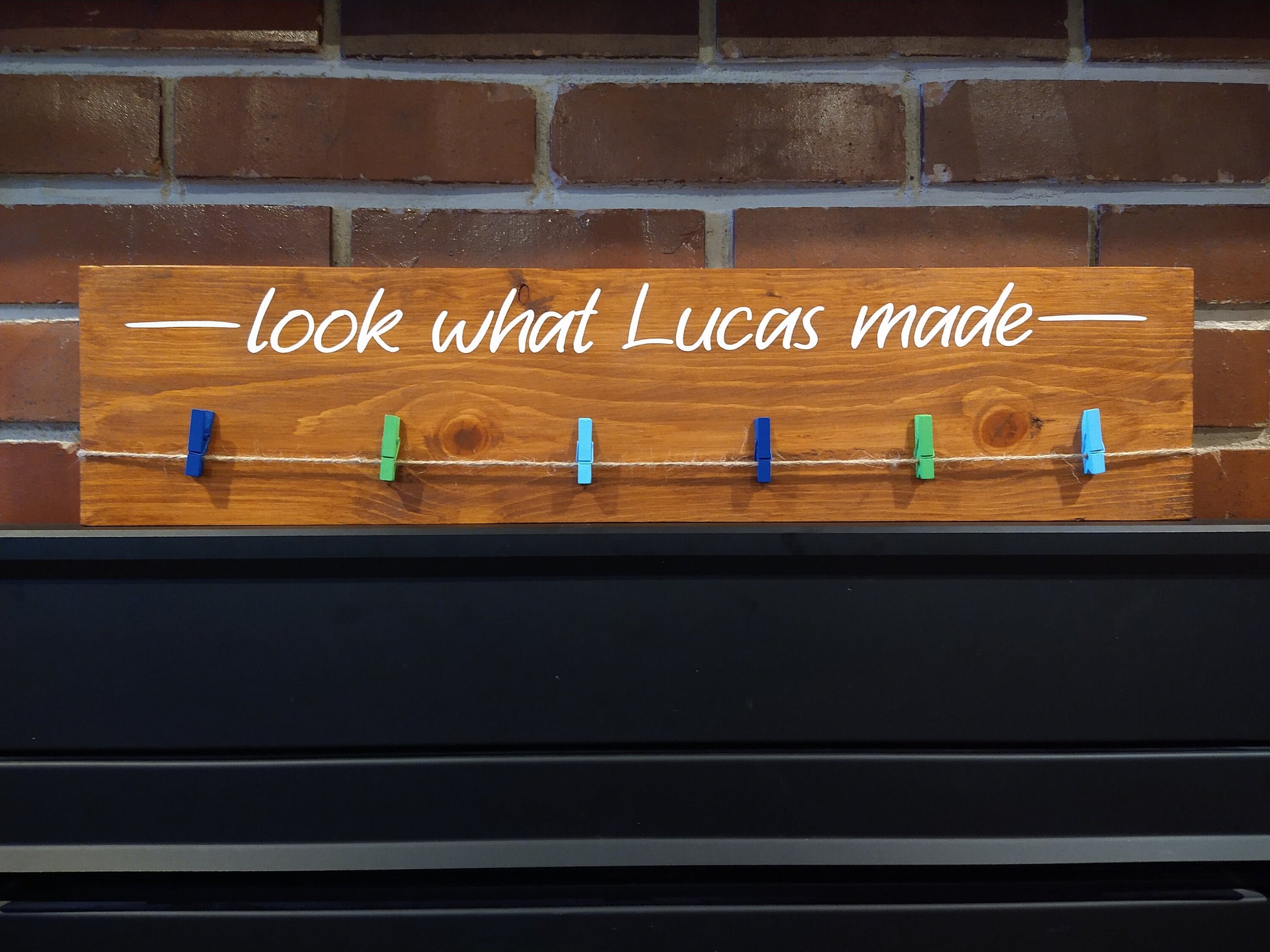 Look What I Made Children's Art Display Sign / Personalized Child Playroom Wall Decor / 24" or 32" / Look What We Made Kid's Artwork Board