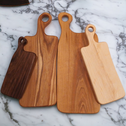 Cherry, Walnut, Red Elm, or Maple Wood Charcuterie Boards | Wood Cutting Board | Wood Serving Board