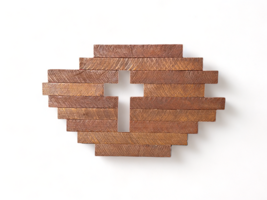 Reclaimed Rustic Wood Cross Cutout Wall Hanging