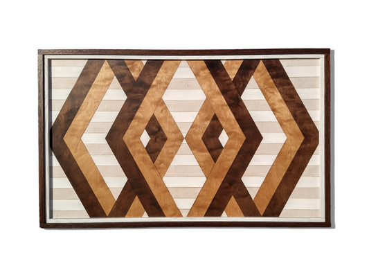 Modern Geometric Mosaic Wood Wall Art